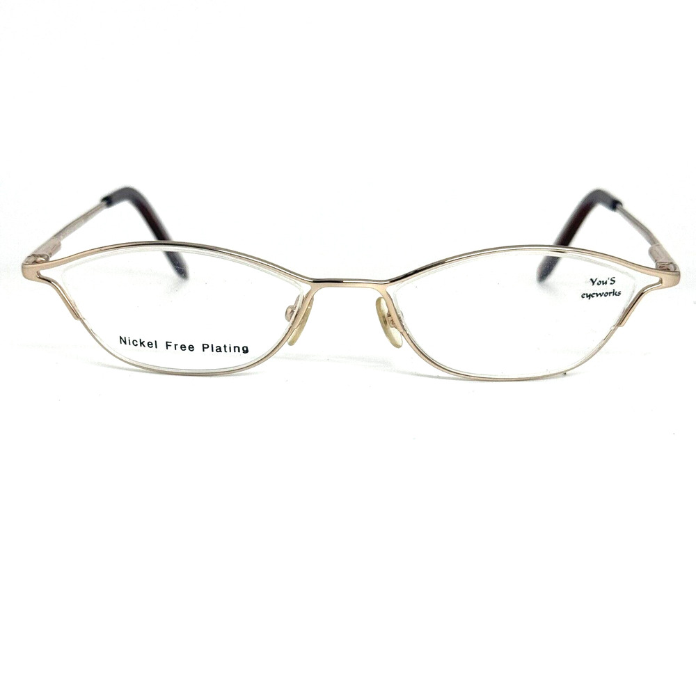 YOU'S Eyewear mod.357-00 Eyeglasses Frames Gold 50-18mm‎ H14903